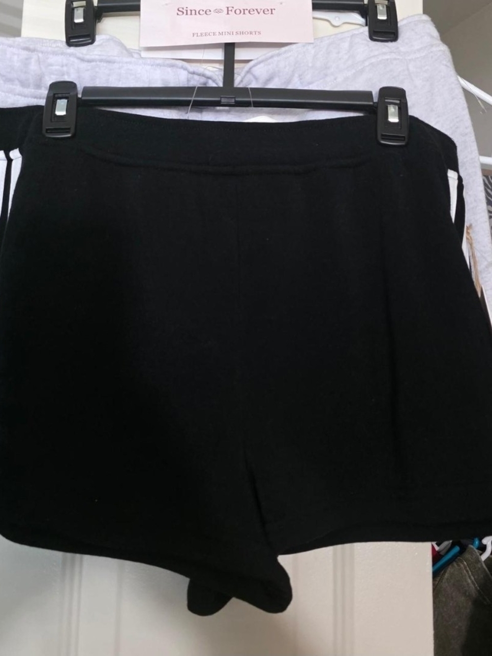 Forever 21 Black High-Waist Fleece Shorts